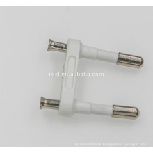 2.5 a two-pin plug insert with 4.0mm brass pin ( electrical 2.5 a parallel 2 pins plug insert )